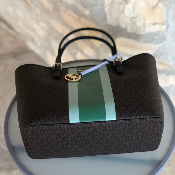 NWT Michael Kors Center Stripe tote handbag purse - Picture 4 of 8